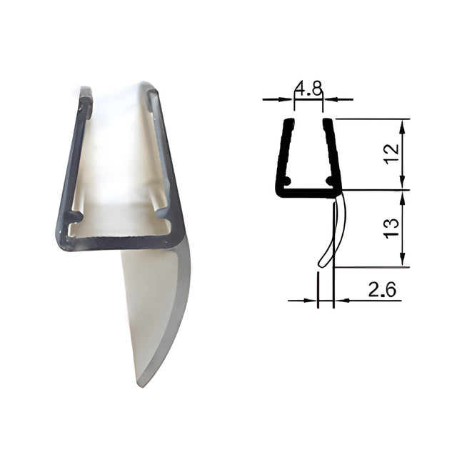 CRL 'Y' Jamb Seal with Soft Leg for 6mm (1/4") and 8mm (5/16") Glass