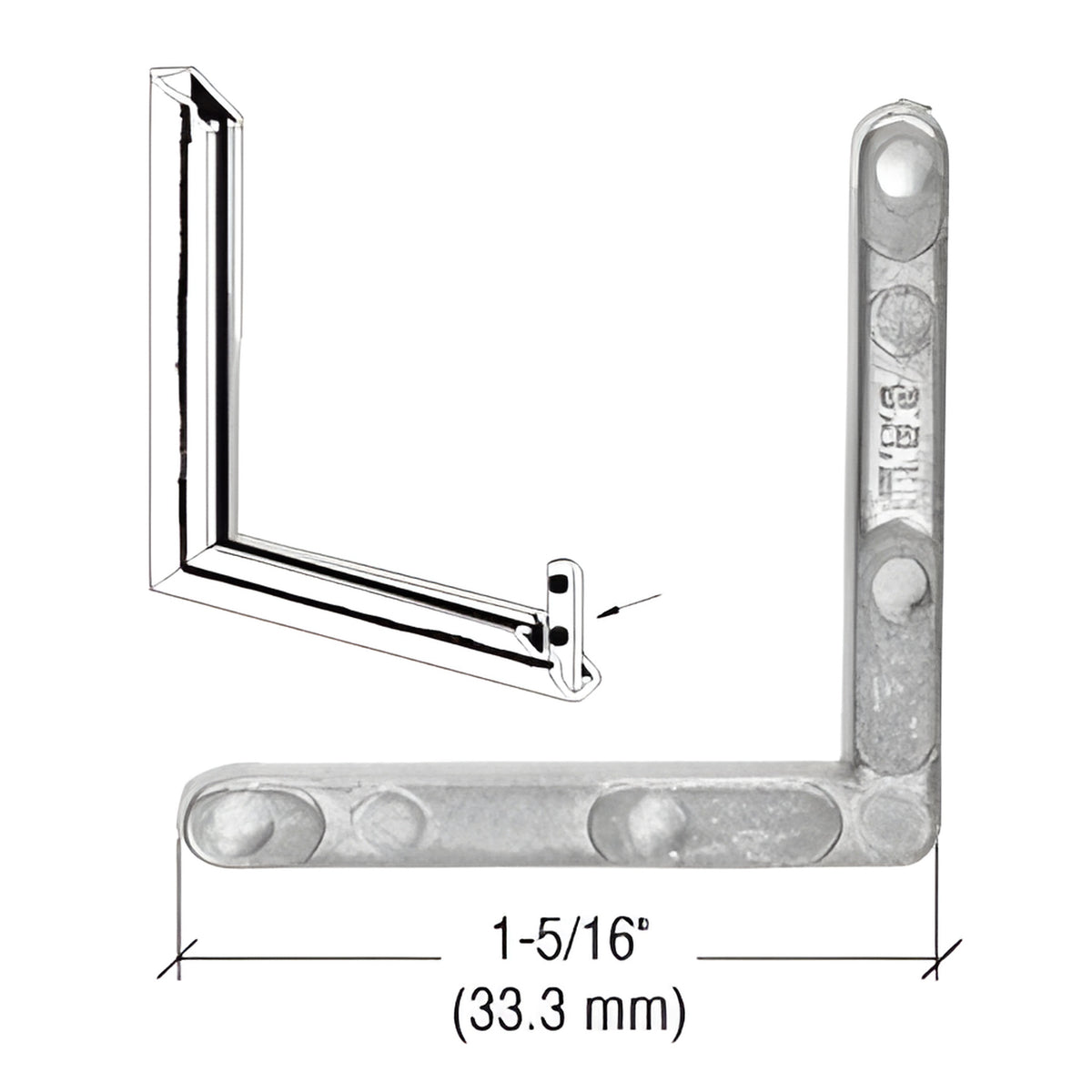 CRL Zinc Storm Window Corners for Miter Cut Fabrication