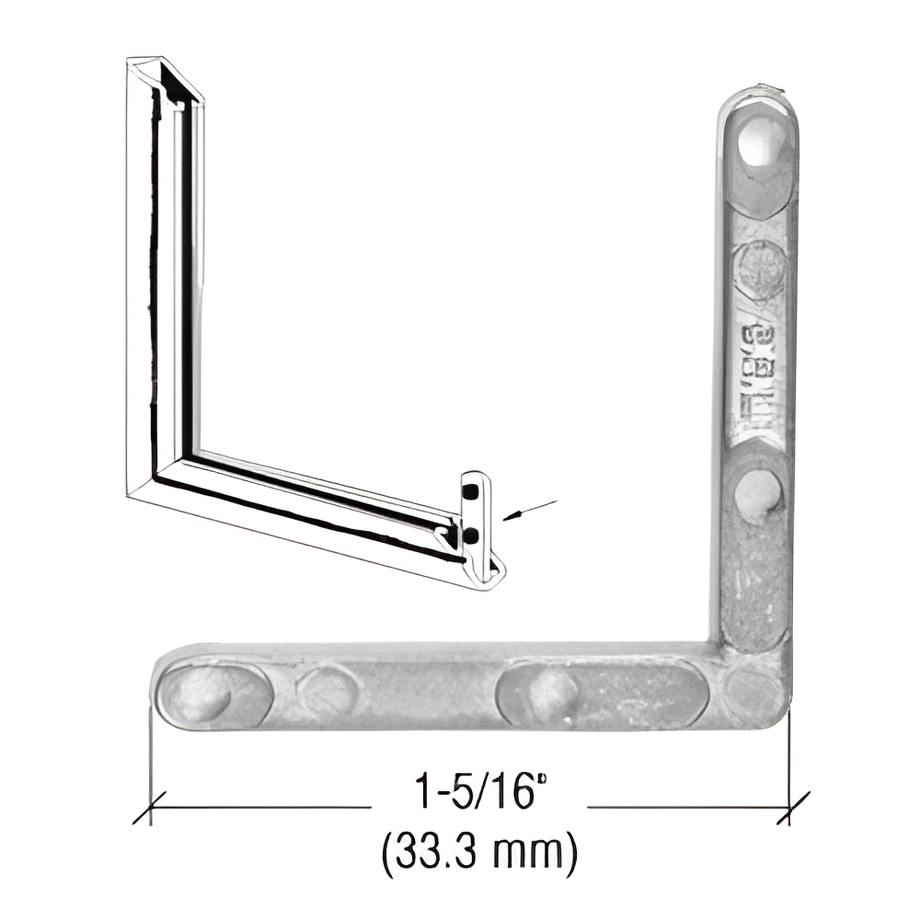 CRL Zinc Storm Window Corners for Miter Cut Fabrication