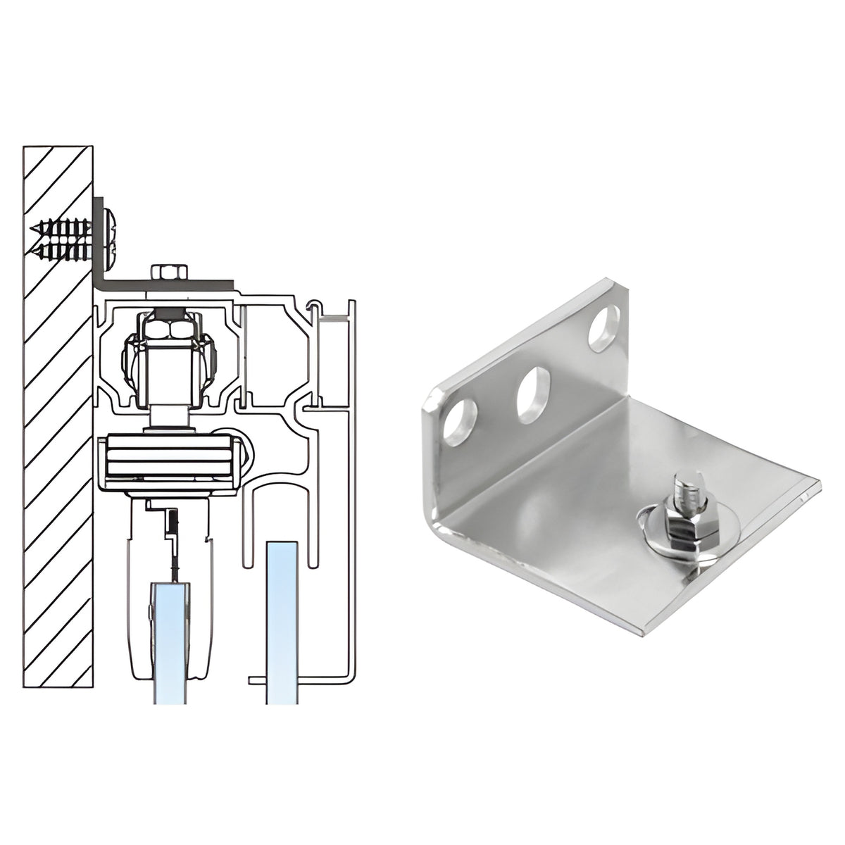 CRL50/51 Series Top Track Large Support Bracket