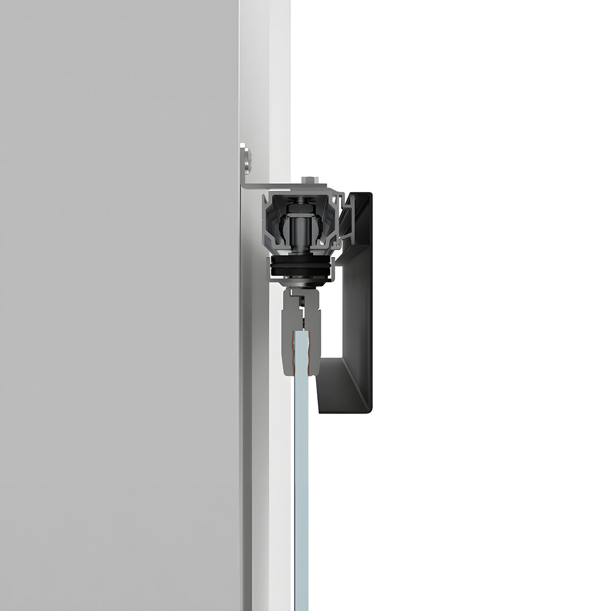 CRL50 Matte Black Series Bi-Parting Synchronized Wall Mount Kit