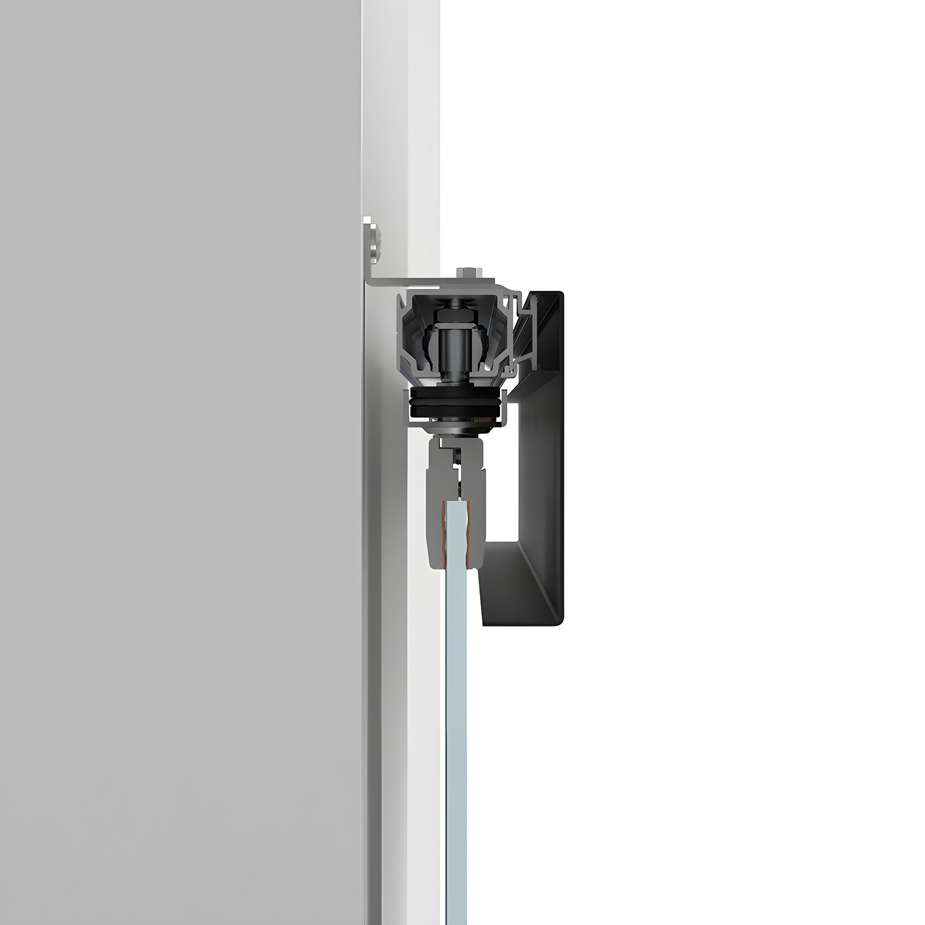 CRL50 Matte Black Series Bi-Parting Synchronized Wall Mount Kit