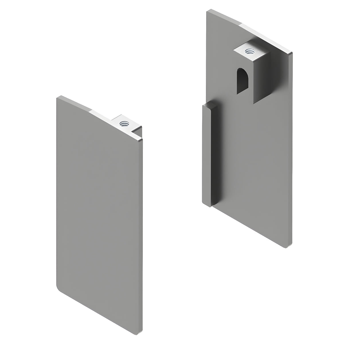 CRL50S2 Series Satin Anodized Wall Mount Kit End Cap