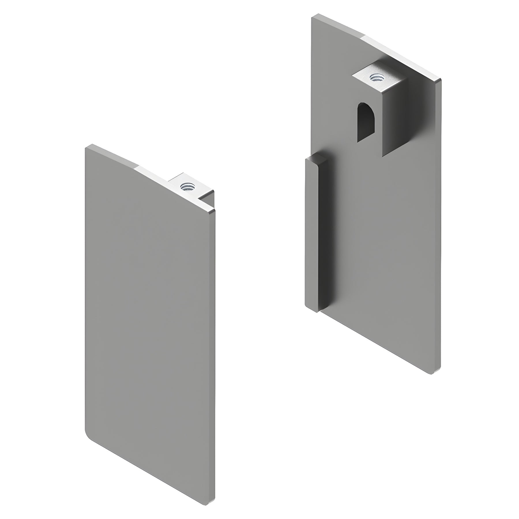 CRL50S2 Series Satin Anodized Wall Mount Kit End Cap