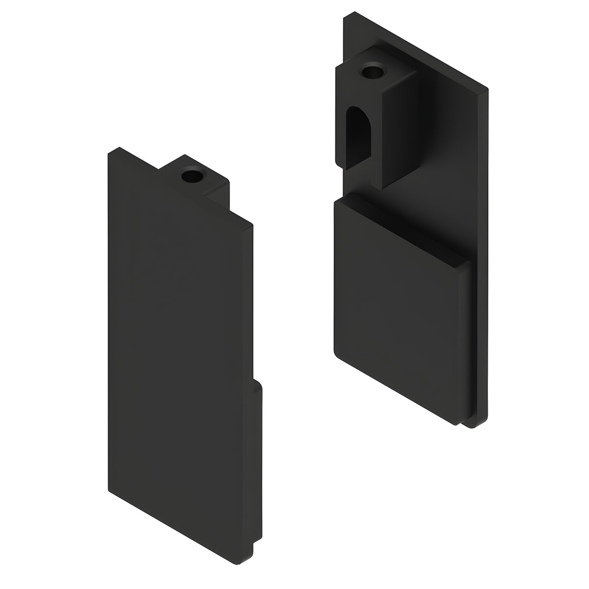 CRL51 Matte Black Wall Mount Kit End Cap