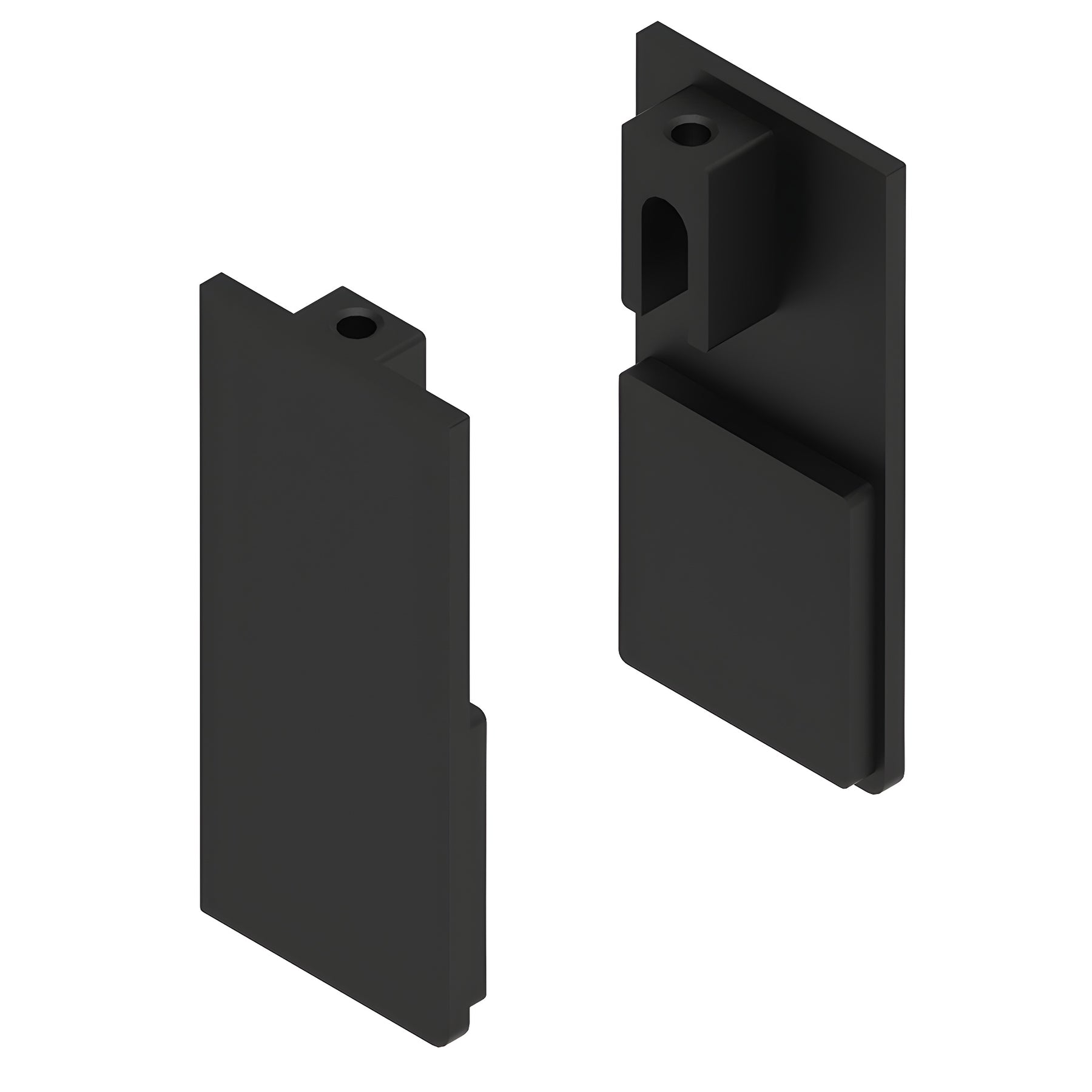 CRL51 Matte Black Wall Mount Kit End Cap