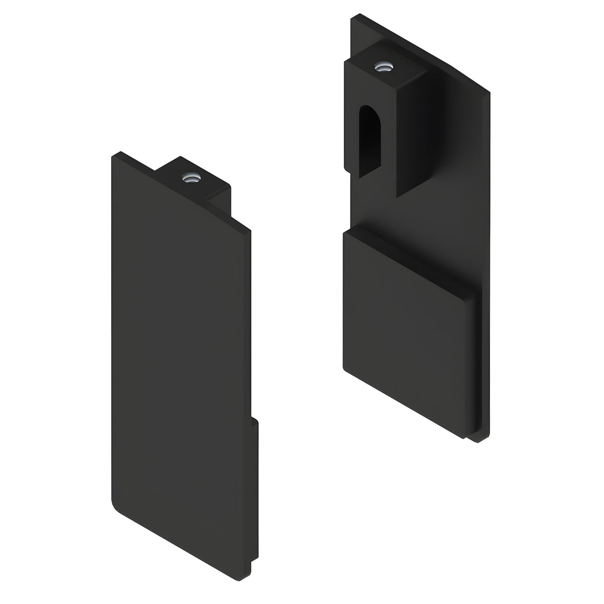 CRL70 Matte Black Series Top Track Wall Mount Kit End Cap