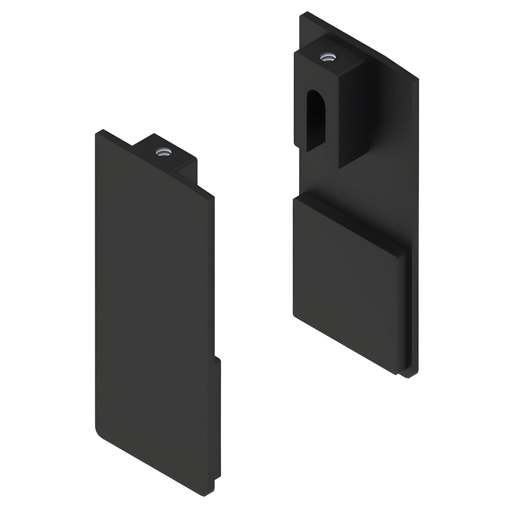 CRL70 Matte Black Series Top Track Wall Mount Kit End Cap