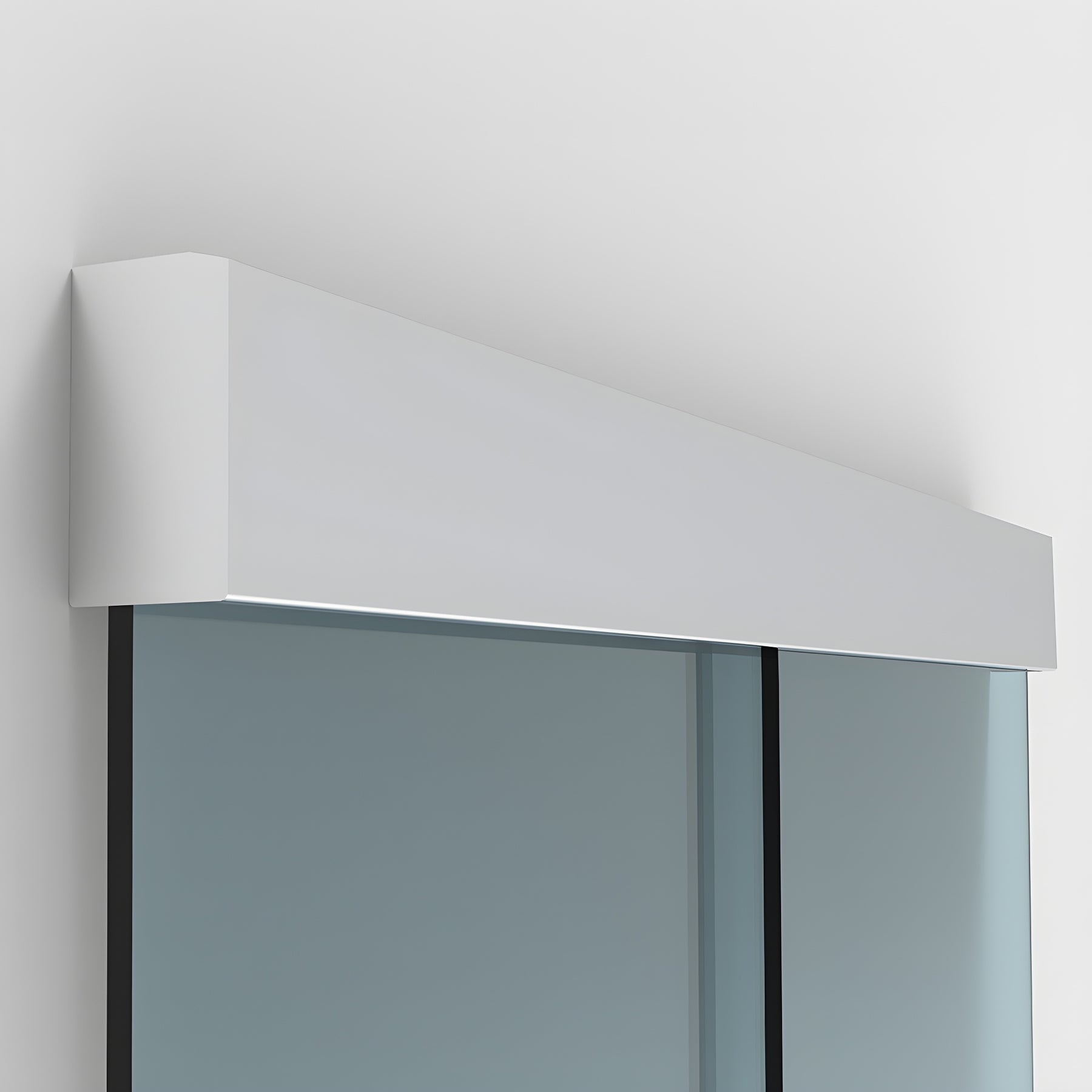 CRL70 Satin Anodized Series Single Sliding Door with Fixed Panel Wall Mount Kit
