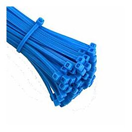 Cable Ties, 11", 50 Lbs Tensile Strength, Fluorescent Blue- 100 / Bag