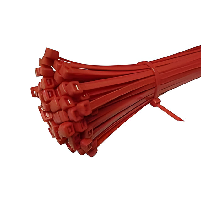 Cable Ties, 14", 50 Lbs Tensile Strength, Red – 100/Bag
