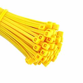 Cable Ties, 14", 50 Lbs Tensile Strength, Yellow- 100 / Bag