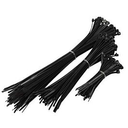 Cable Ties, 8", 40 Lbs Tensile Strength, Black - 1000 / Bag