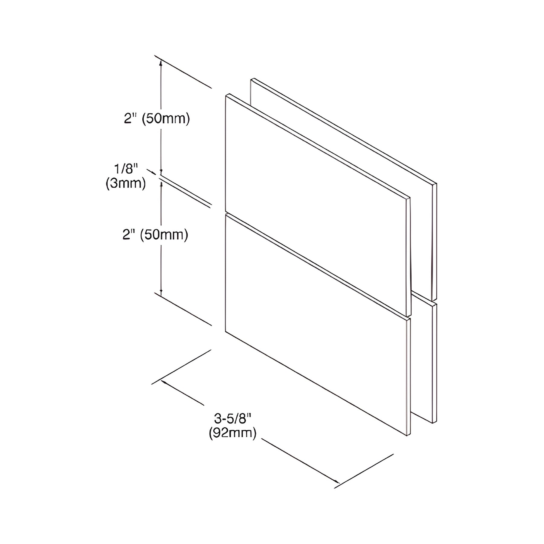 CRL Brushed Nickel Cardiff Series Glass-to-Glass Mount Hinge