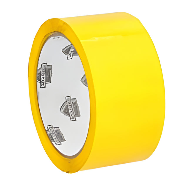 Carton Sealing Tape 48mm x 100m, 2.0 mil, Yellow- 36 Rolls/ Case