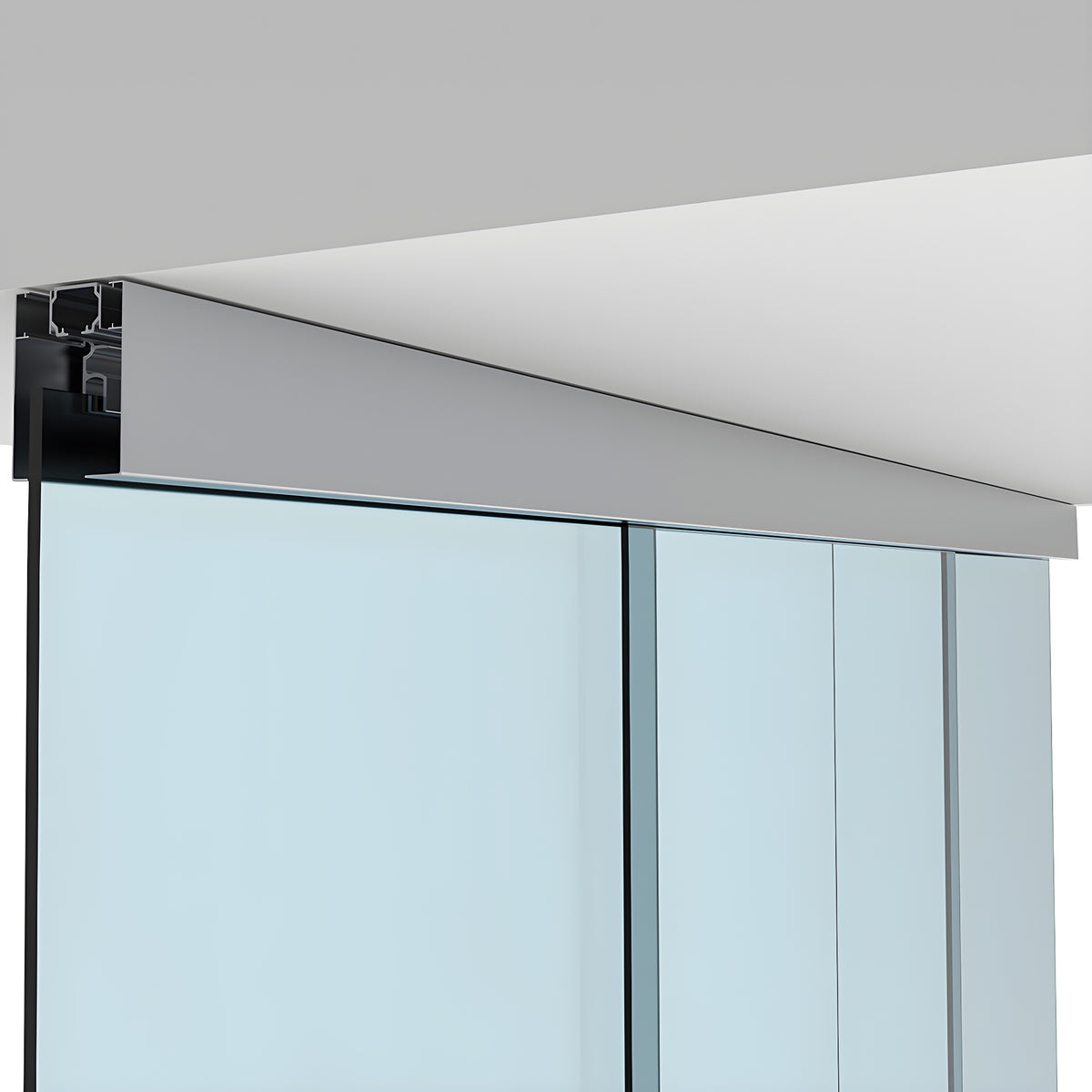 CRL50 Series Bi-Parting with Two Fixed Panels Synchronized Ceiling Mount Kit