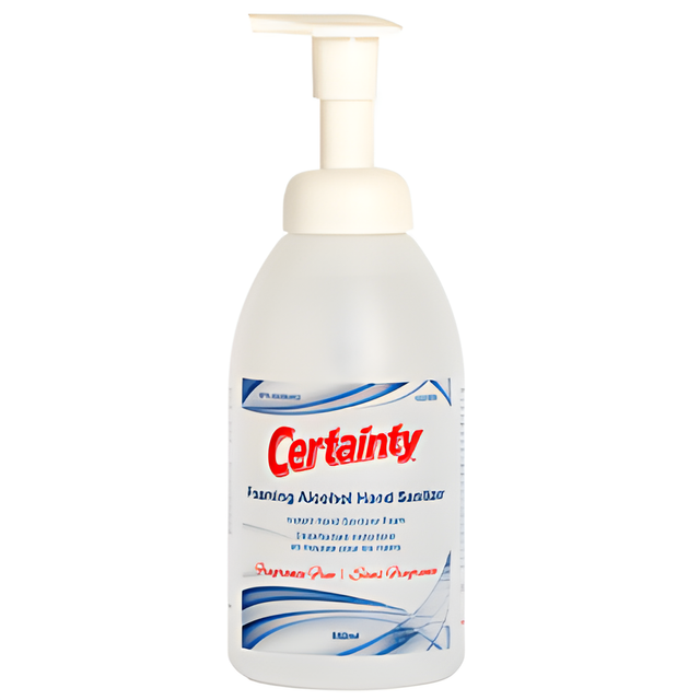 Certainty Hand Sanitizer, 70% Alcohol – 12 Pump Bottles x 550 ml / CaseHospeco