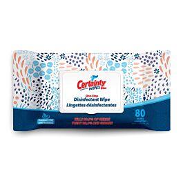 Certainty Plus Disinfectant Wipes Flat Pack 8" x 6"- 80 wipes 12 Flat Packs / Case