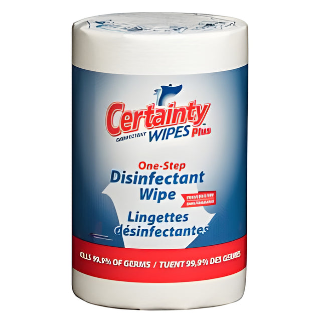 Certainty Plus Disinfectant Wipes Junior Roll 8” x 6” 2 rolls x 400 wipes, 1200 Sheets