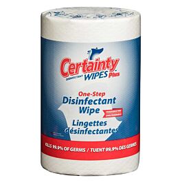 Certainty Plus Disinfectant Wipes Junior Roll 8” x 6” 2 rolls x 400 wipes