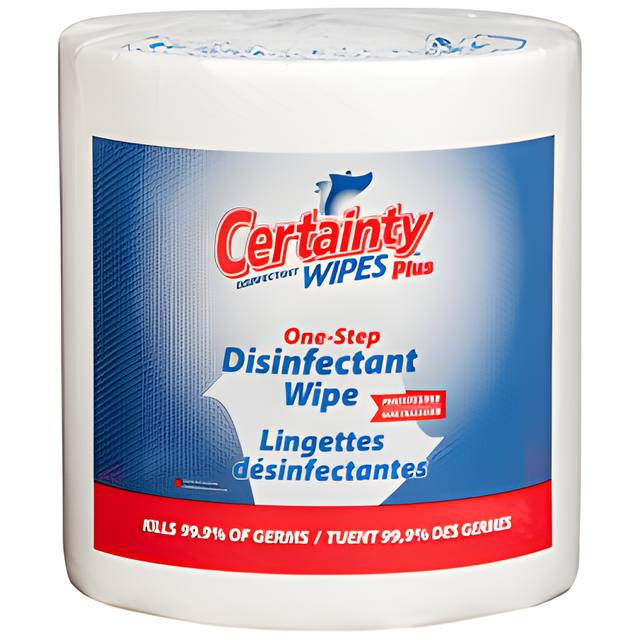 Certainty Plus Disinfectant Wipes Large Roll 8” x 6”- 1200 Wipers x 2 rolls / Case, 1200 Sheets