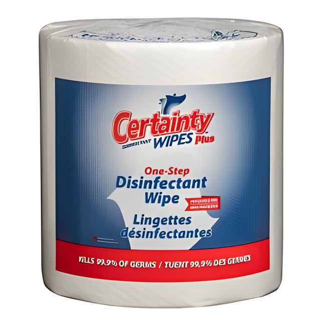 Certainty Plus Disinfectant Wipes Large Roll 8”x 6” 2 rolls x 800 wipes – 800/Case