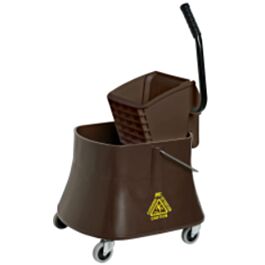 Champ Mop Bucket with Side Press Wringer, Brown, 40 Quart- 1 Each