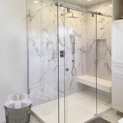 CRL Chrome 60" Hydroslide 180-Degree Sliding Shower Door Kit – Frameless Glass Shower Hardware for Modern Bathrooms
