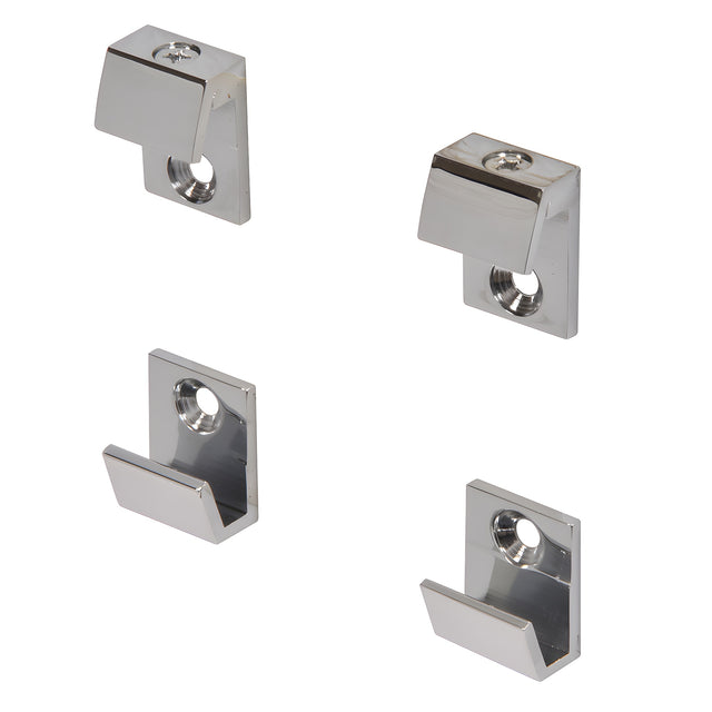 CRL Chrome 5/8" Wide Beveled Mirror Clip Set
