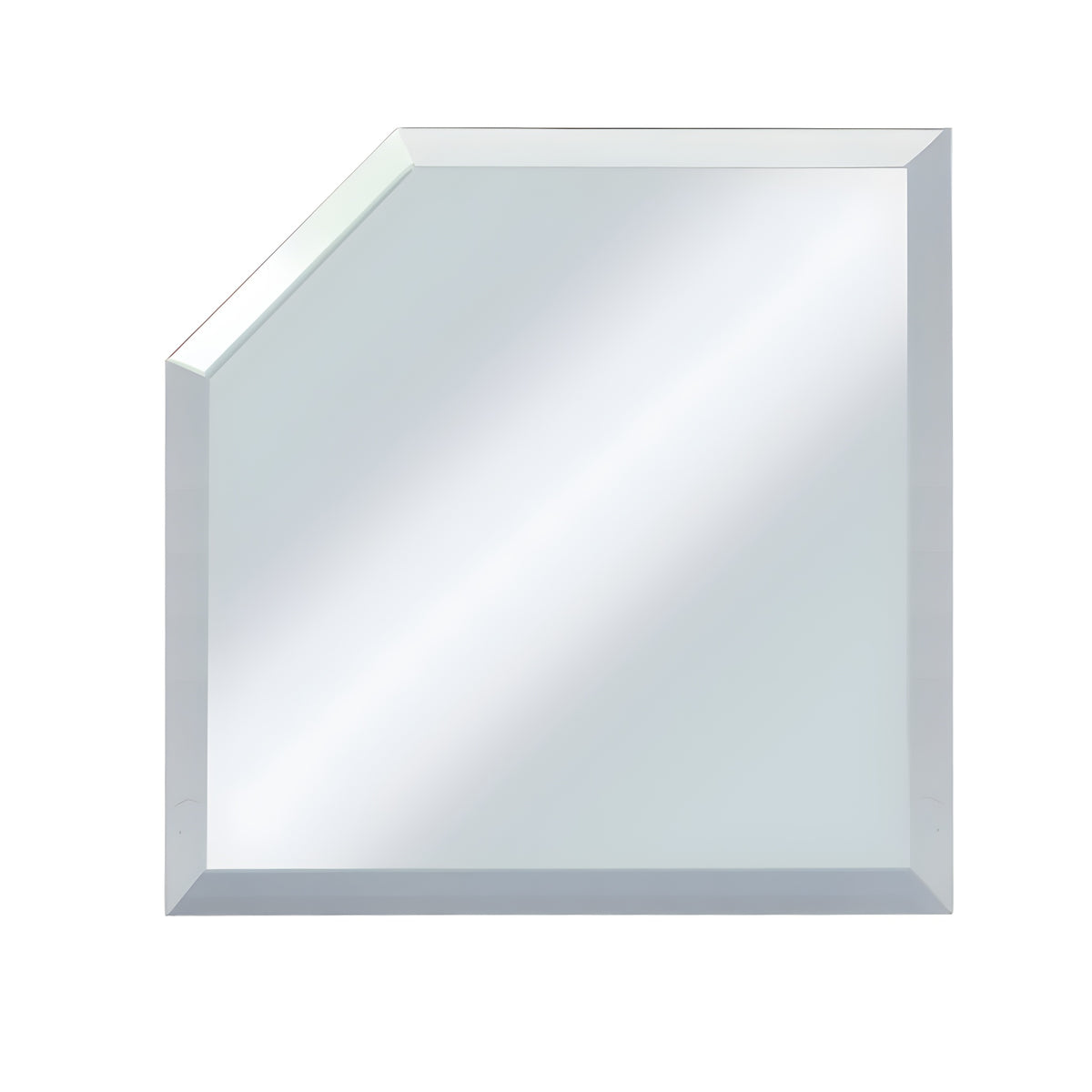 CRL Clear Mirror Glass 4" Mitered Corner Beveled on All 5 Sides