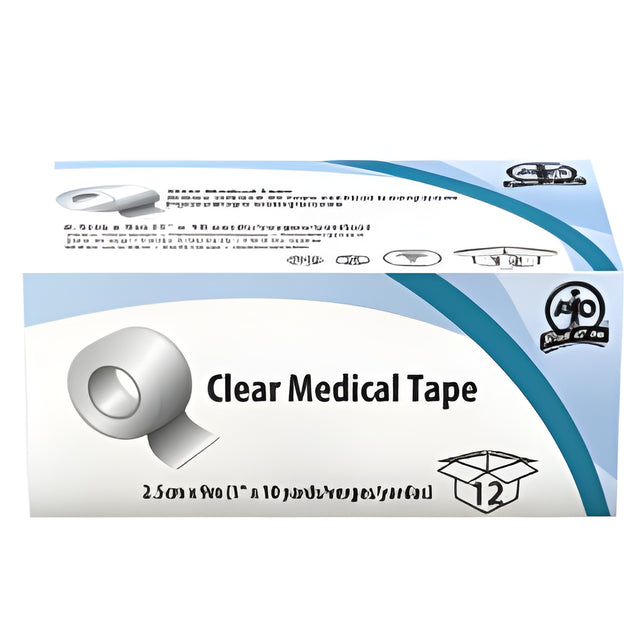 Clear Medical Tape, 2.5cm x 9m- 12 Rolls/ Box
