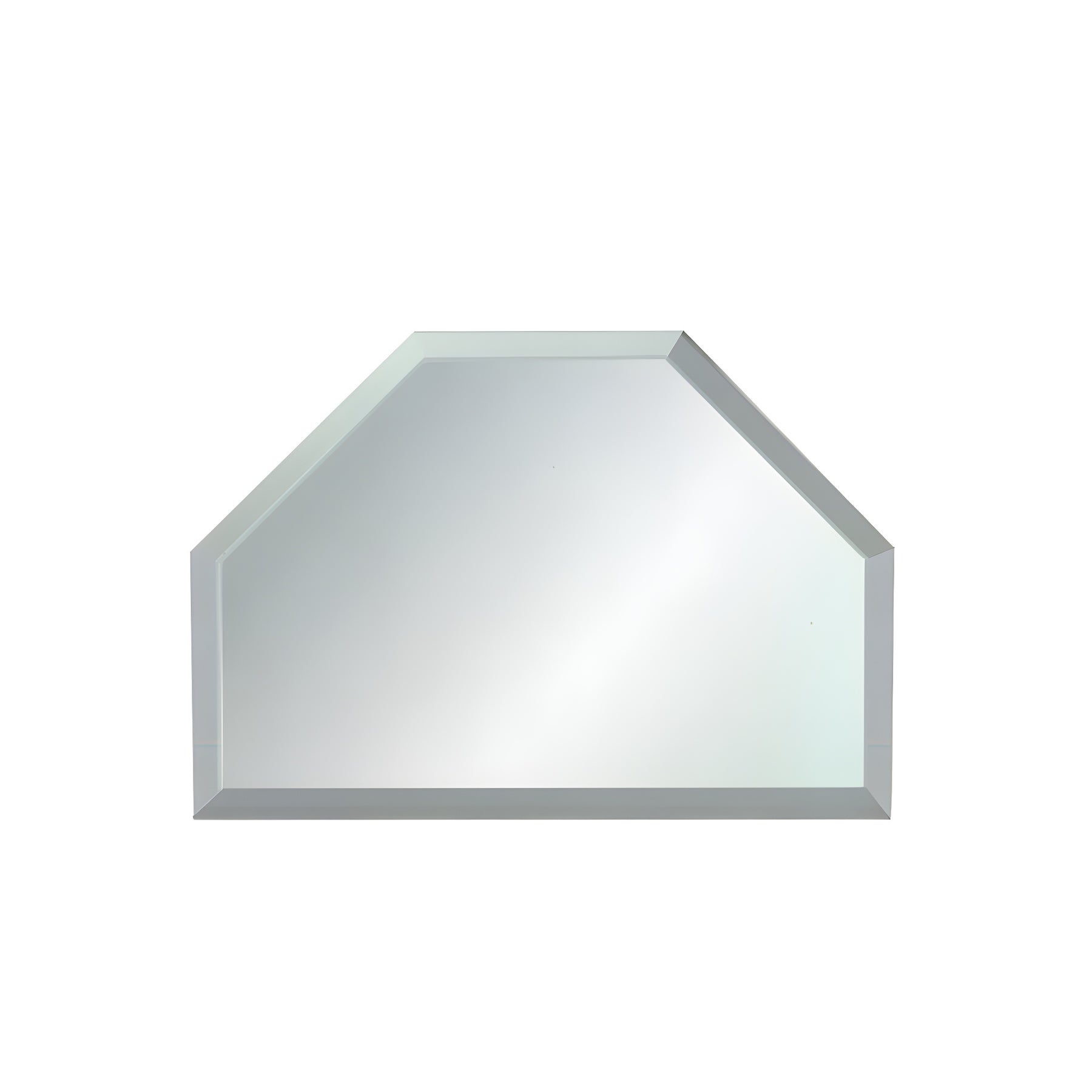 CRL Clear Mirror Glass 2" T-Connector Beveled on All 6 Sides