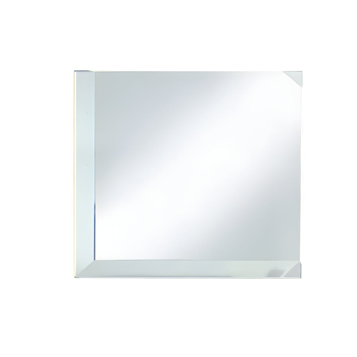 CRL Clear Mirror Glass 3" Square Beveled on 2 Sides