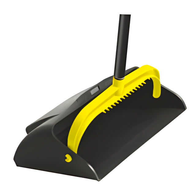 Colour-Coded Lobby Dust Pan, Metal Handle, Yellow – 6/Case