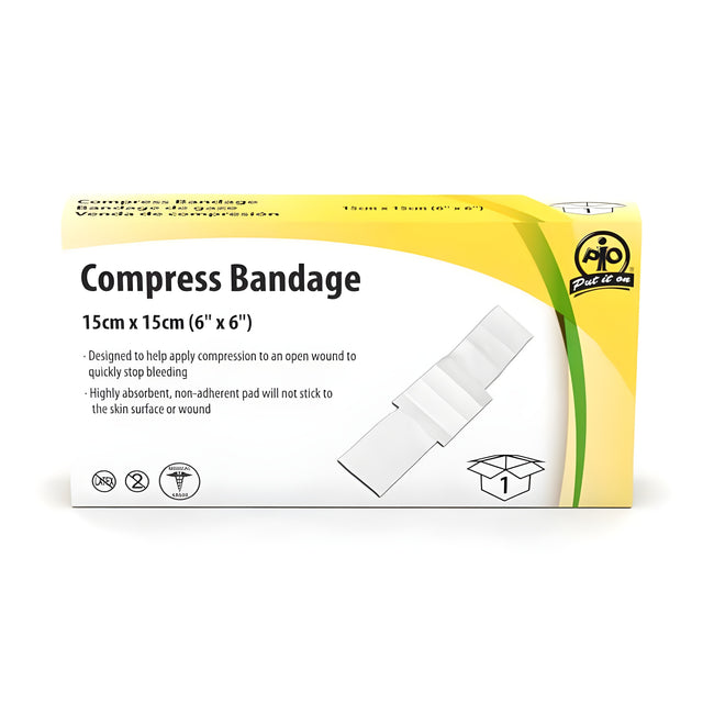 Compress Bandage, 15 x 15cm, 15 cm x 15 cm – 12/Bag