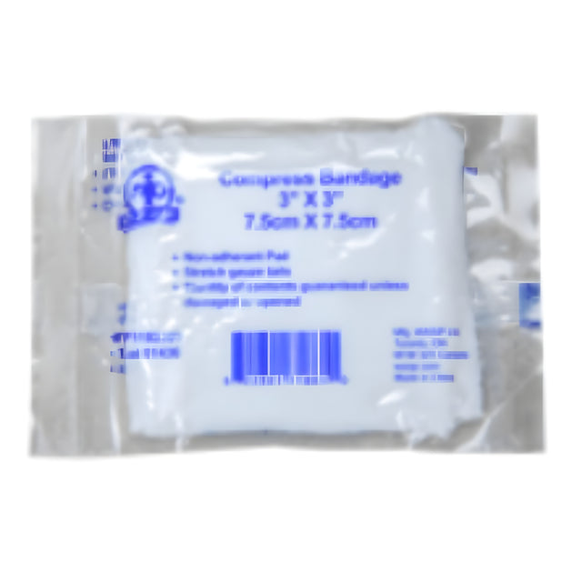 Compress Bandage, 7.5 cm x 7.5 cm – 12/Bag