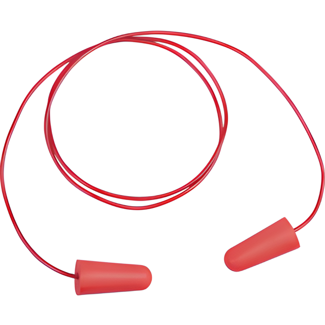 Conic Foam Earplugs, Corded 33dB – 200 Pairs/Box