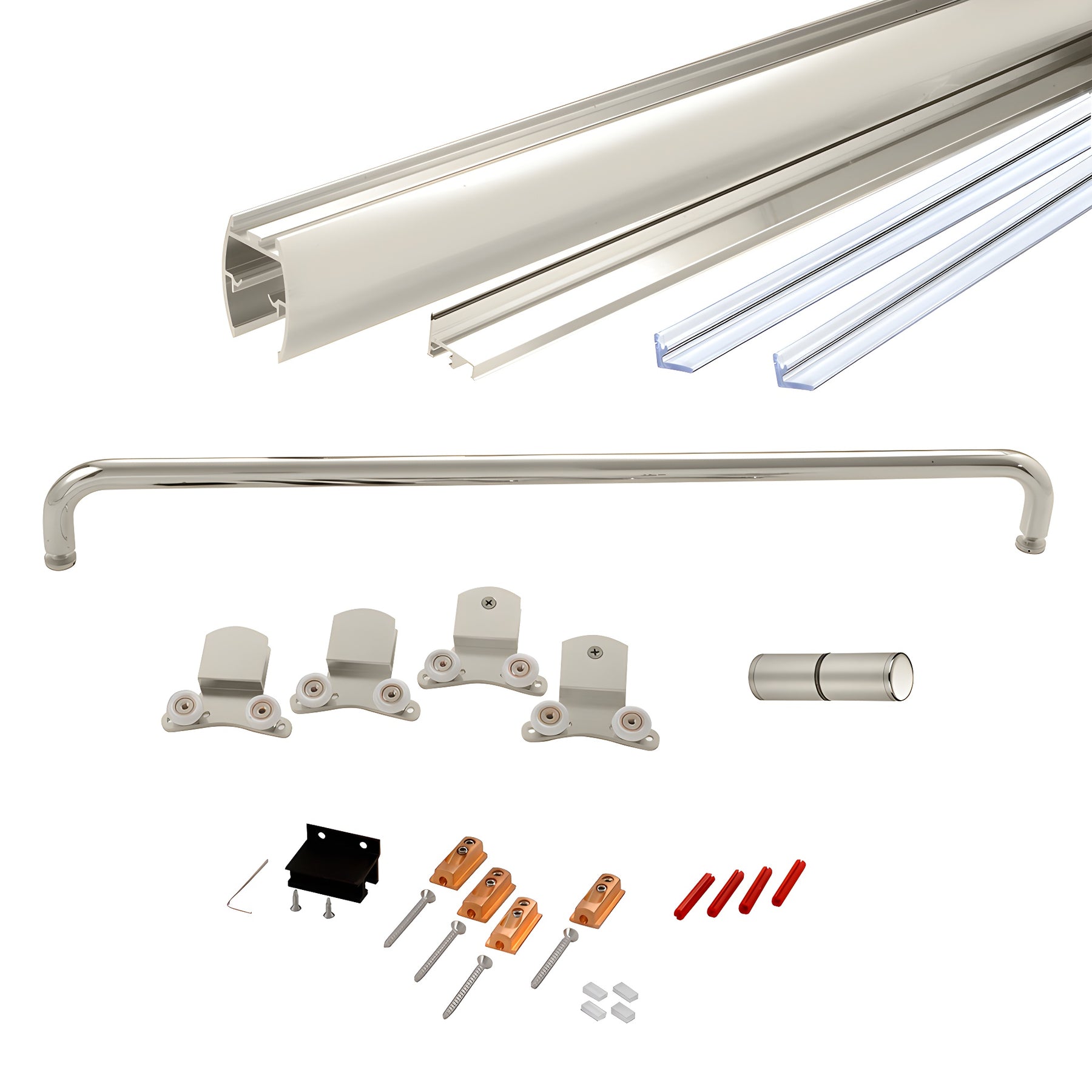 CRL Brushed Nickel 60" x 80" Cottage CK Series Sliding Shower Door Kit with Clear Jambs for 3/8" Glass