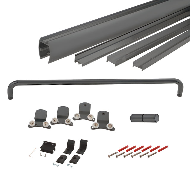 CRL Oil Rubbed Bronze 72" x 80" Cottage DK Series Sliding Shower Door Kit With Metal Jambs for 3/8" Glass