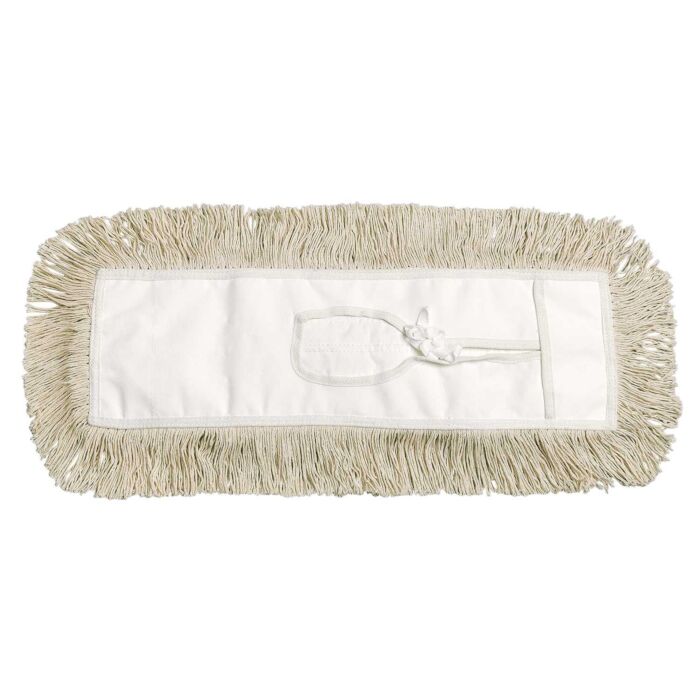 Cotton Dust Mop, Tie On, 5" x 18"- 1 Ea