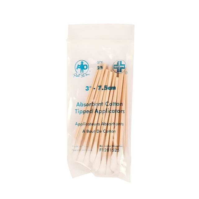 Cotton-Tipped Applicators, 7.5cm – 25/Bag