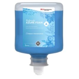 DEB Refresh Azure Foam, Fresh Apple Scent Handwash- 1 Litre x 4 Cartridges / Case
