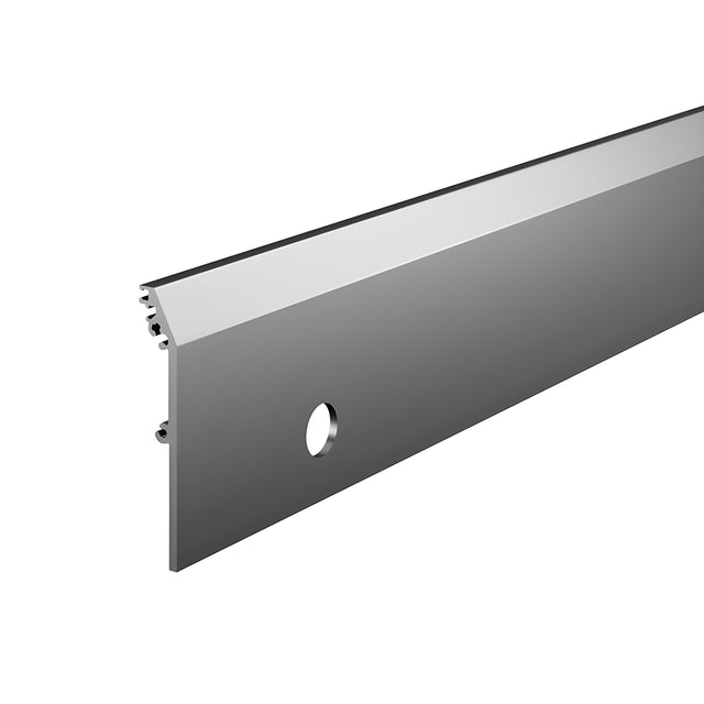 CRL DRX™ 4" Satin Anodized Tapered Side Cover with Lock Cylinder Prep - 110" Length