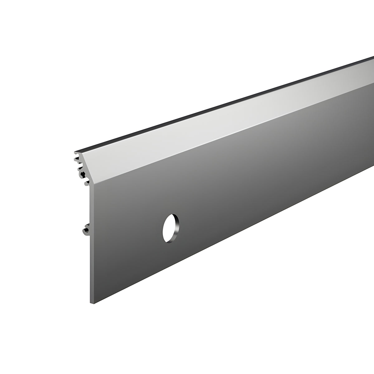 CRL DRX™ 4" Satin Anodized Tapered Side Cover with Lock Cylinder Prep - 110" Length