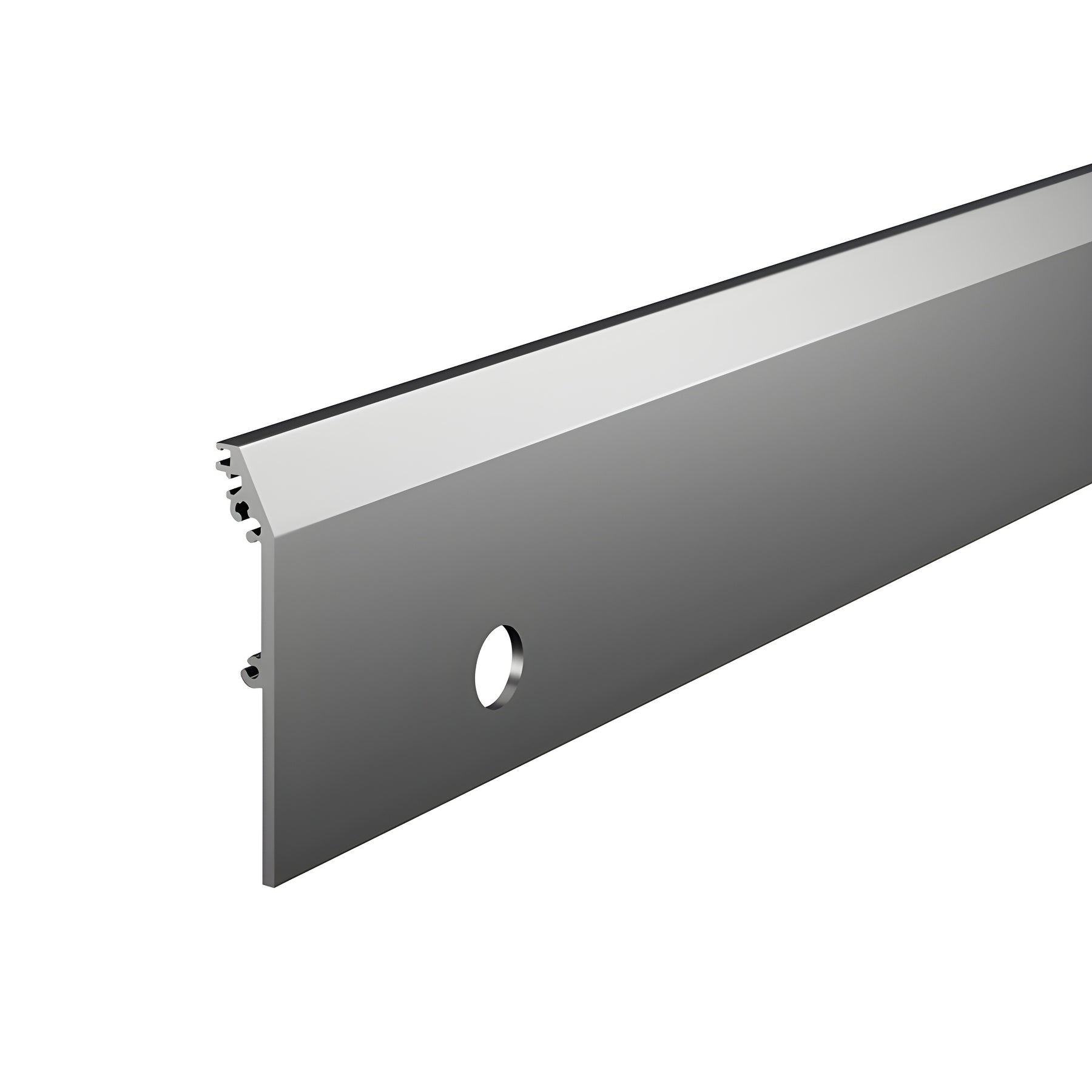 CRL DRX™ 4" Satin Anodized Tapered Side Cover with Lock Cylinder Prep - 110" Length
