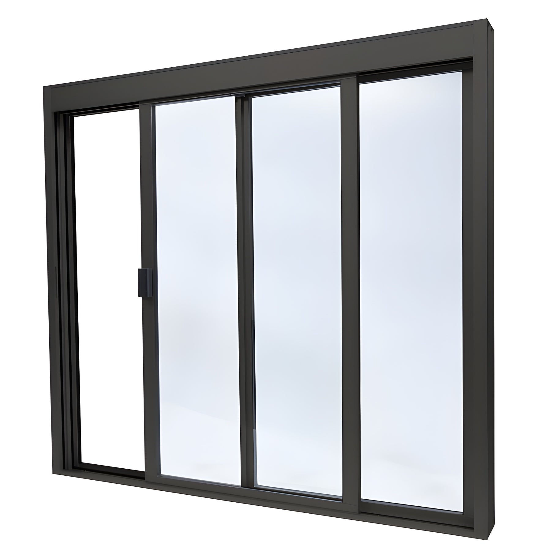 CRL Duranodic Bronze Anodized Standard Size Manual DW Deluxe Service Window Glazed with Full Bottom Track