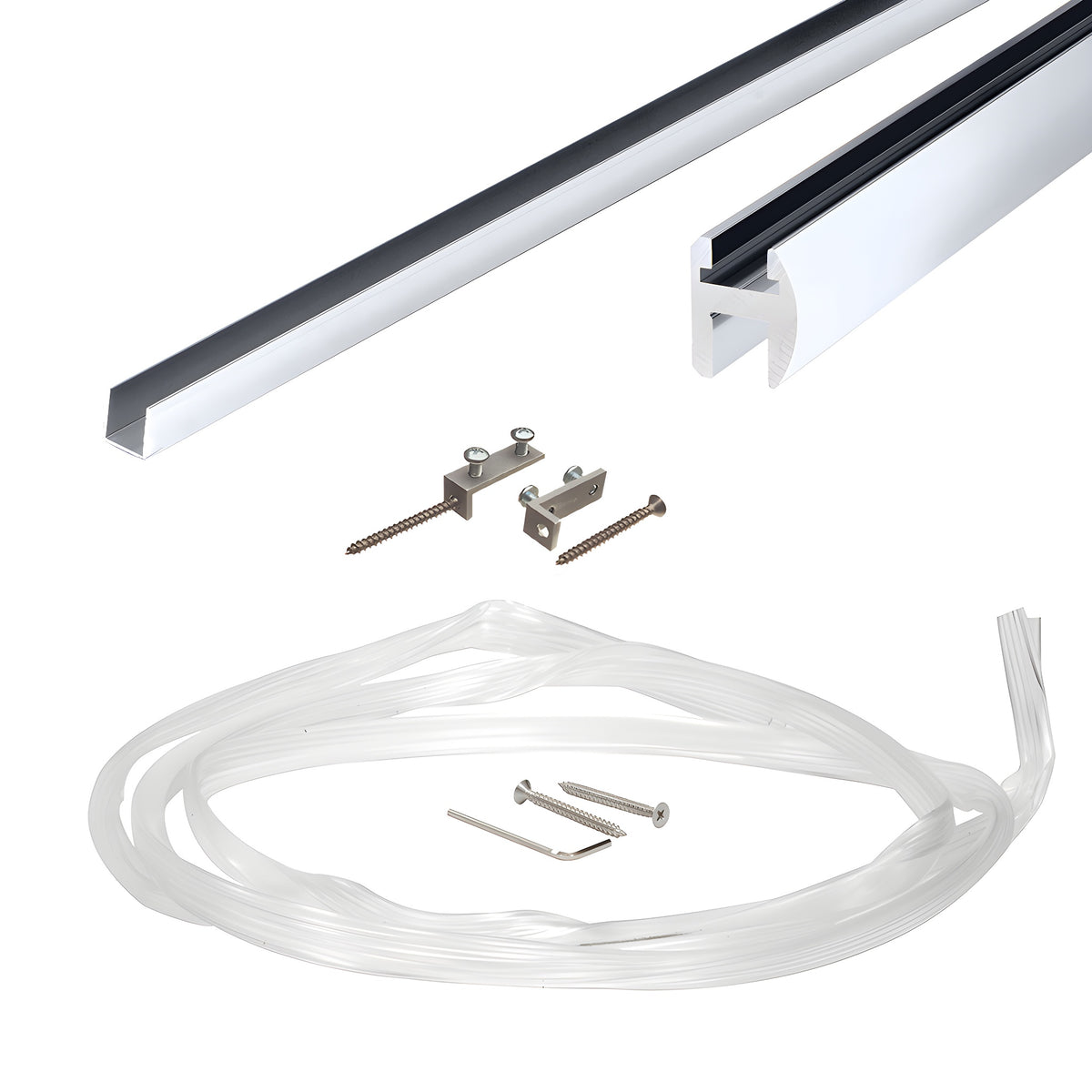 CRL Brite Anodized Deluxe Shower Door Header Kit - 95"