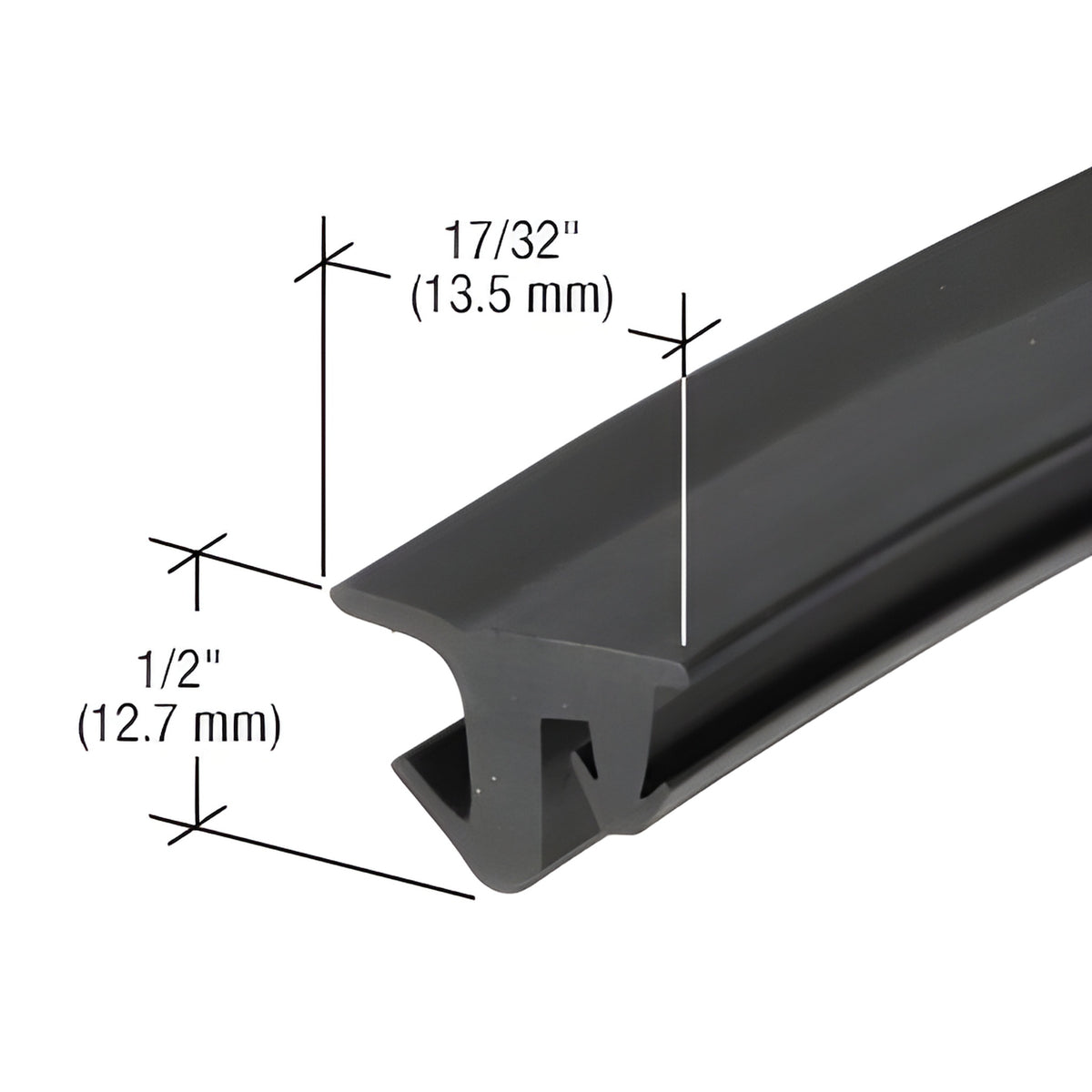 CRL-U.S. Aluminum Black EPDM Universal Storefront Gasket - 500'