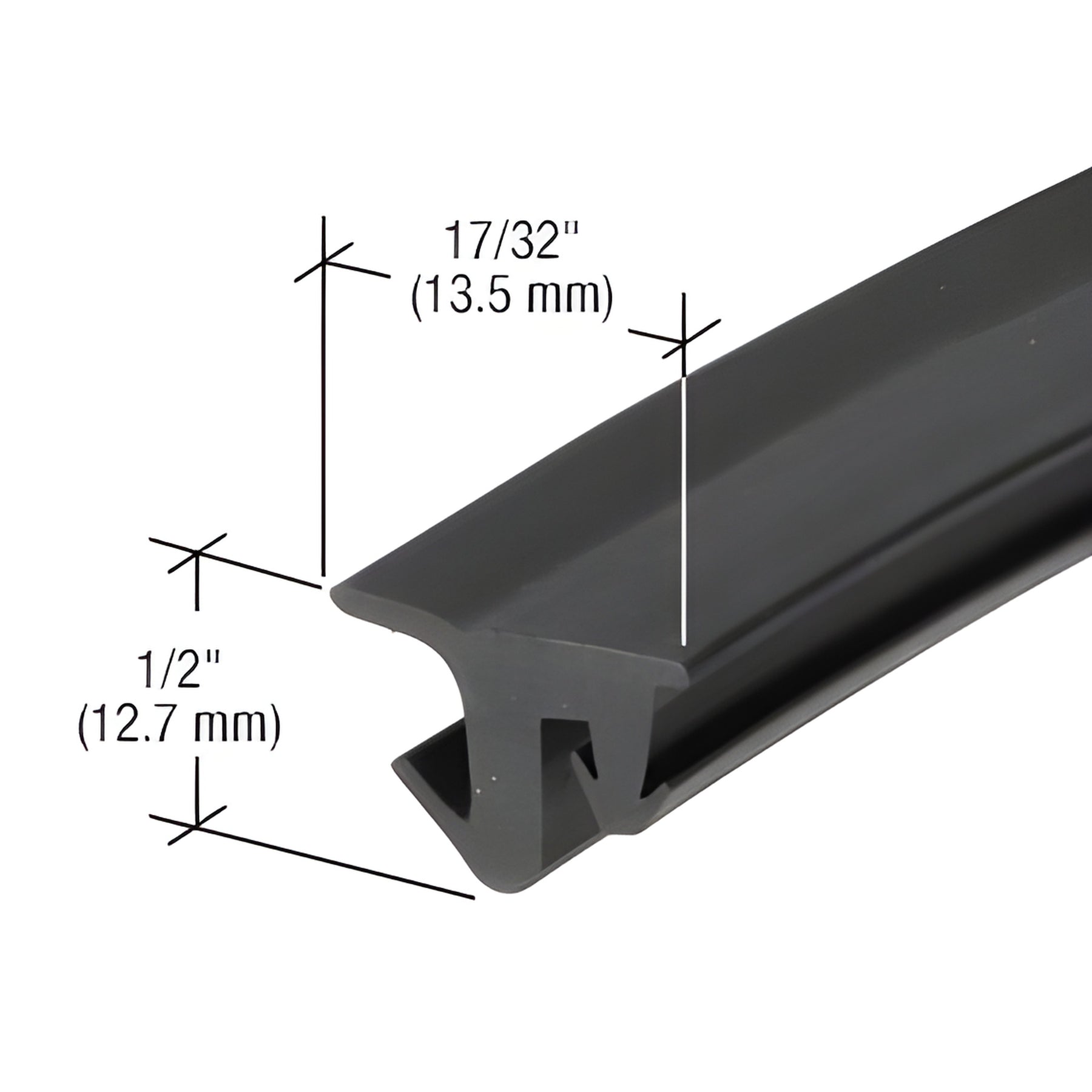 CRL-U.S. Aluminum Black EPDM Universal Storefront Gasket - 500'