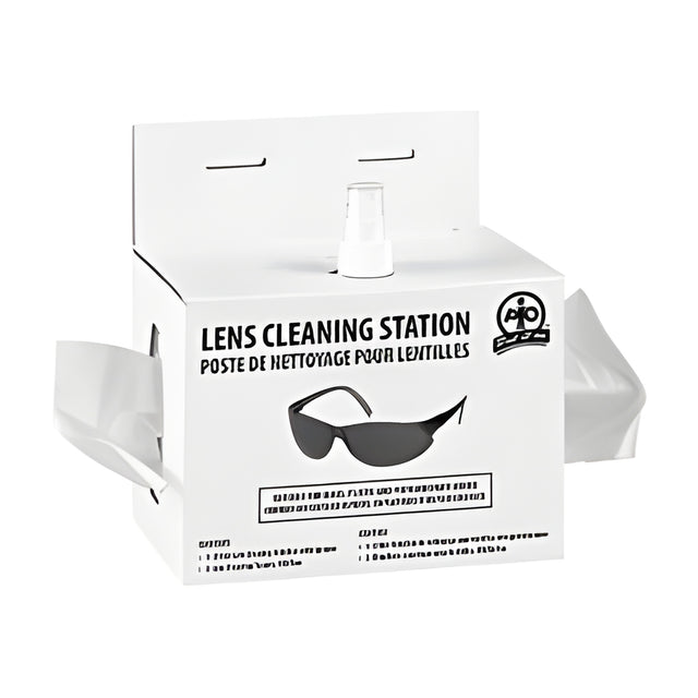Disposable Lens Cleaning Station w/ 1 x 500 mL Cleaner & 2 x 300 Tissues, Corrugated